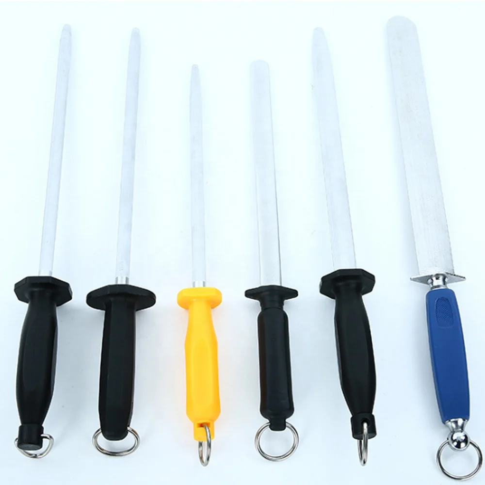 Hot selling 8inch 10inch 12inch kitchen knife sharpening rod sharpening steel