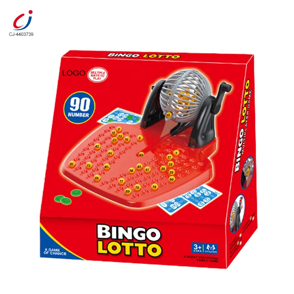 Chengji bingo lotto machine 90 numbers 24 cards family party toy set kids educational parent-child interactive bingo game set