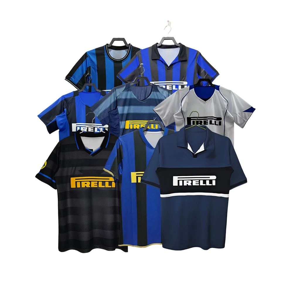88-02  Retro Version AwayJersey Anniversary Thai Quality International Italy Football Club Soccer Shirt Football Jersey