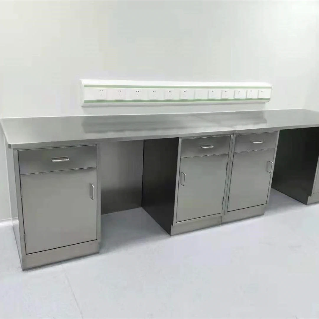 High Quality Laboratory Grade Easy Clean Corrosion Resistant Stainless Steel Work Bench for Hospital School Medicien Lab