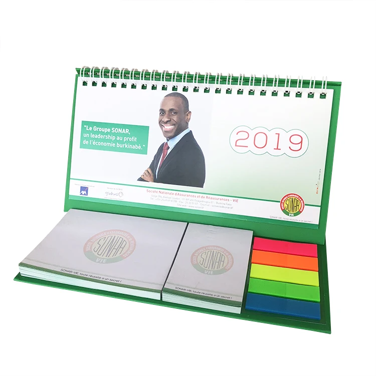 
Factory Printing Colorful Custom Desktop Calendar With Sticky Notes 