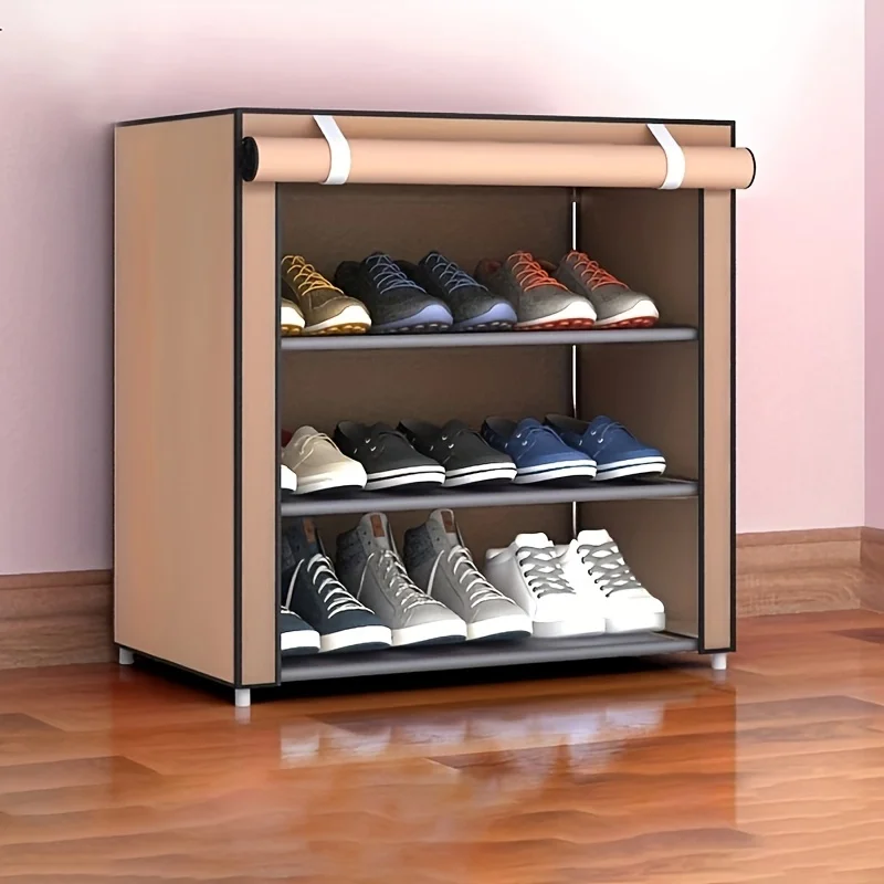 Multi-Layer Tiny Free Standing Shoe Shelf Dustproof Shoe Cabinet Simple Shoes Storage Rack For School Dormitory