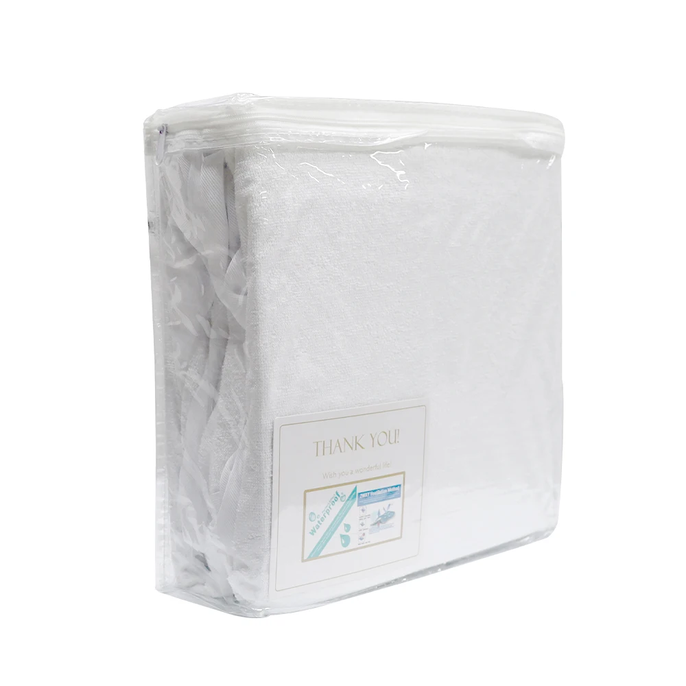 Wholesale RTS White 100% polyester twin terry waterproof bed mattress covers & protectors for sale