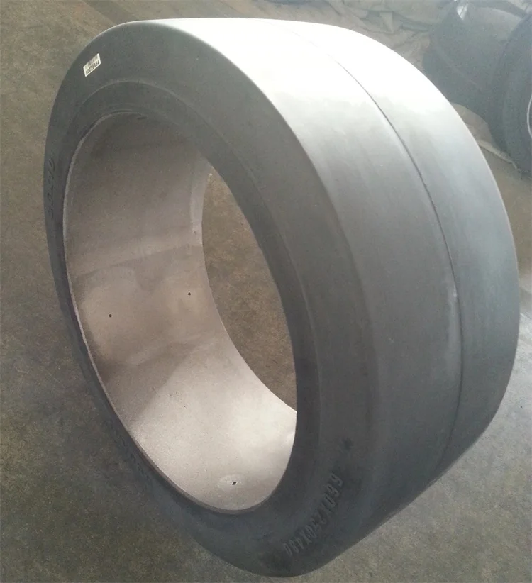 China cheap forklift press on tire 26x10 smooth rubber tires