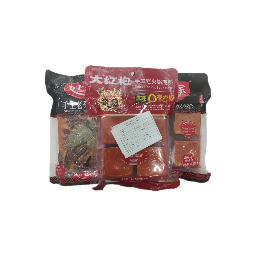 Flavorful handmade traditional hot pot base Chinese Factory Sale hot pot spicy flavor  in large stock