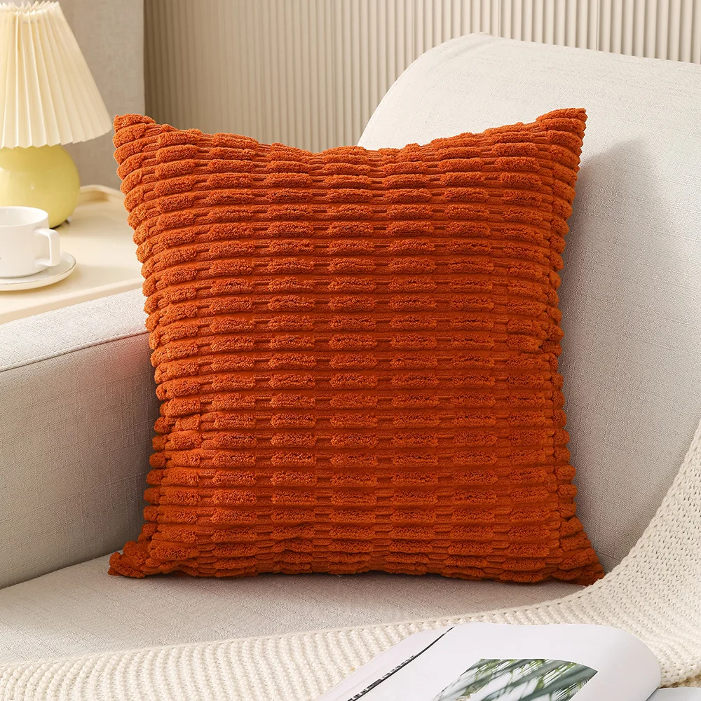 45*45cm Flannel Solid Pillow Cases Throw Luxury Pillow Covers For Hotel Short Plush Customised Cushion Cover