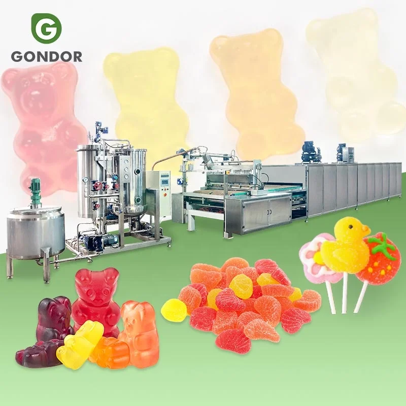 Soft Candy Bear Bar Bean Gummmy Gummy Depositor Make Machine Plant Condition Used Production Line for Gummy