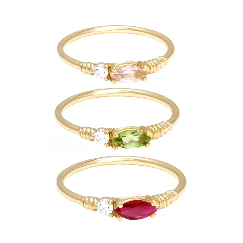 Gemnel marquise peridot CZ шампанское ruby diamond ювелирные изделия S925 Китай оптовая продажа серебряные винтажные кольца