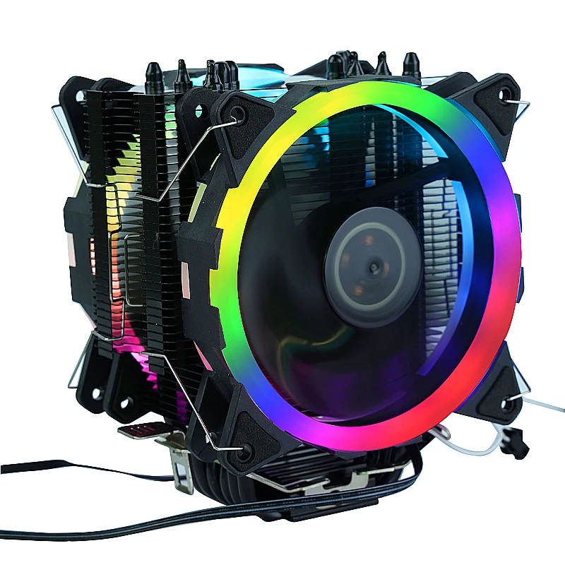 Drop Shipping Whole Body Nickeling Heat Sink Cpu Cooler For Cpu Intel Lga1700  Six Heat Pipe Cooling Fan Cpu Cooler