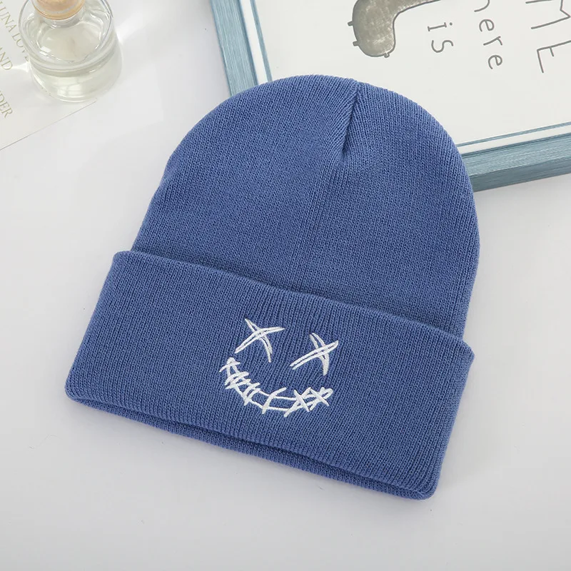 Wholesale Embroidered Knitted Hat Personality INS Student Winter Ear Protection Warm Hats