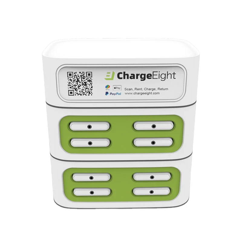 Advertising 4slots  power bank charging station with door Locker Kiosk