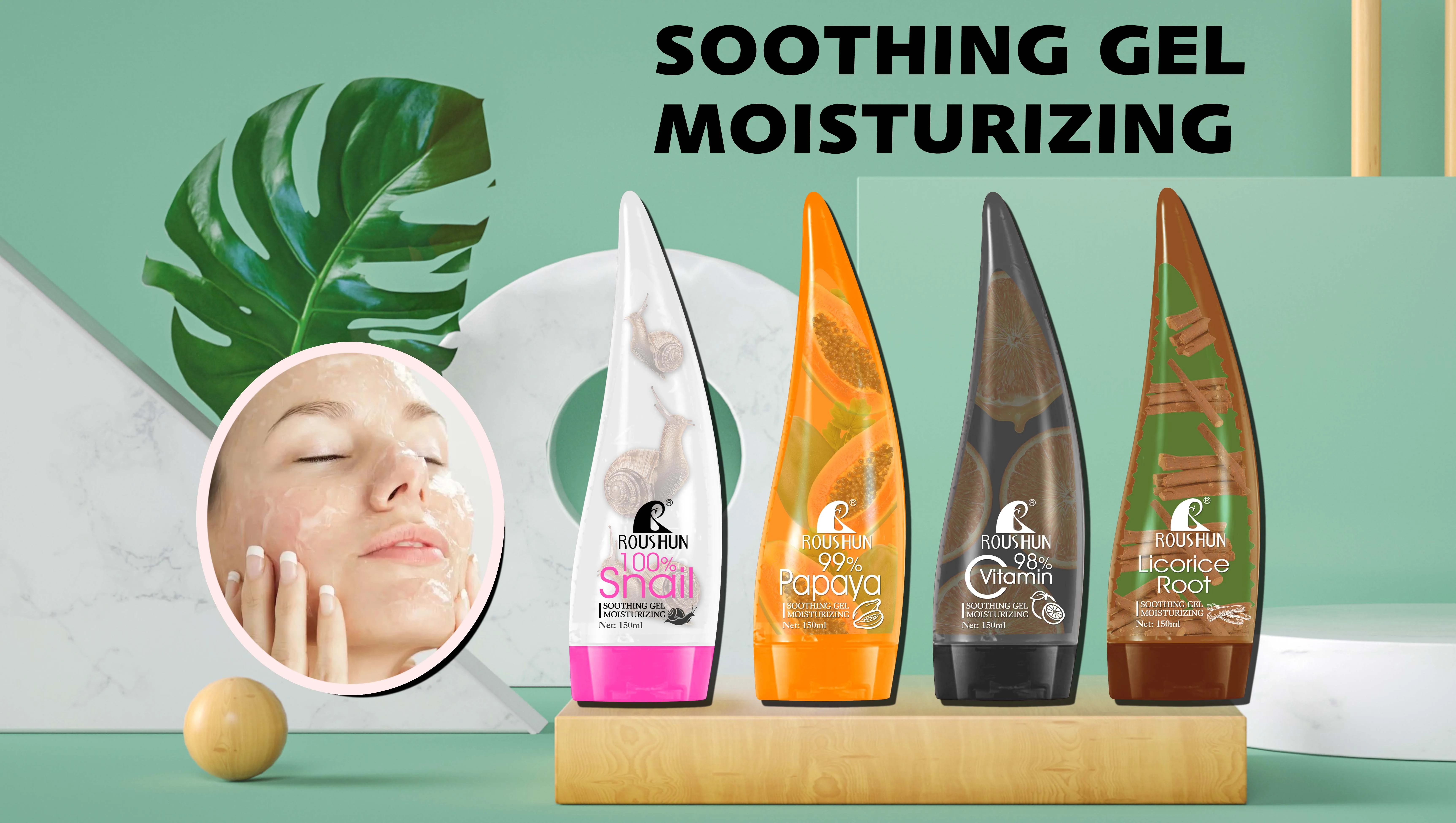 ROUSHUN 100% SNAIL SOOTHING GEL MOISTURIZING