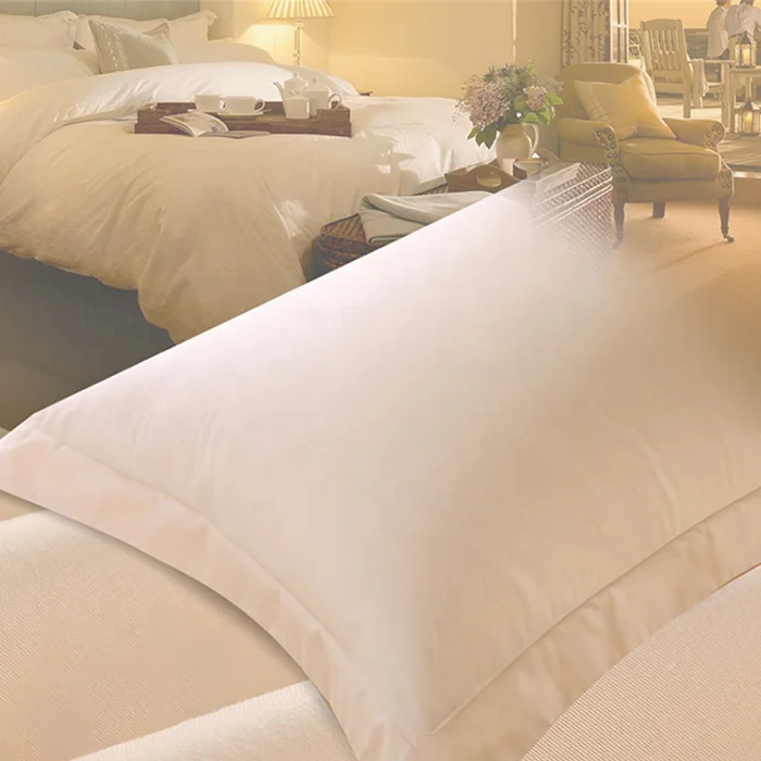 100% Cotton hotel bed cotton fabric pillow case 2-pack standard pillow protectors