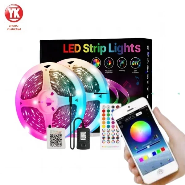 Светодиодные лампы 12 В 24 ИК-контроль внутреннее украшение 5 м 10 15 20 40 SMD 5050 Rgb светодиодные полосы для потолка