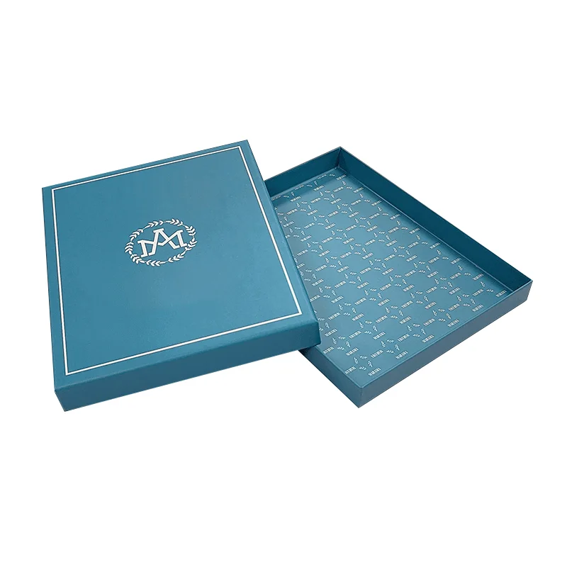 Custom Luxury Rigid Two Piece Apparel Gift Box Clothes Shirt Packaging Lid and Base Box For Dress Scarf Packing