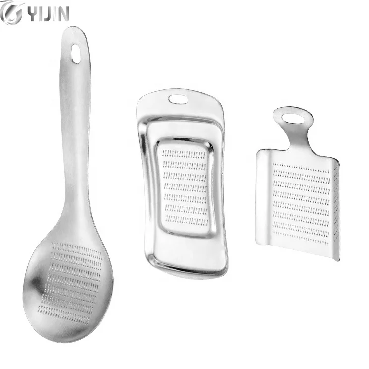 Kitchen tool shovel shaped fruit vegetable garlic ginger mini food grater 430 stainless steel grater