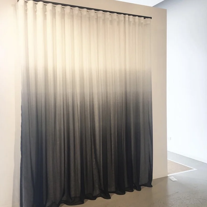 Европейские занавески с градиентным переходом цвета прозрачные дешевые желтые серые белые Занавески для