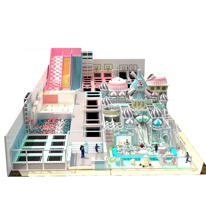 Hot selling Macaroon theme indoor playground equipment for entertainment