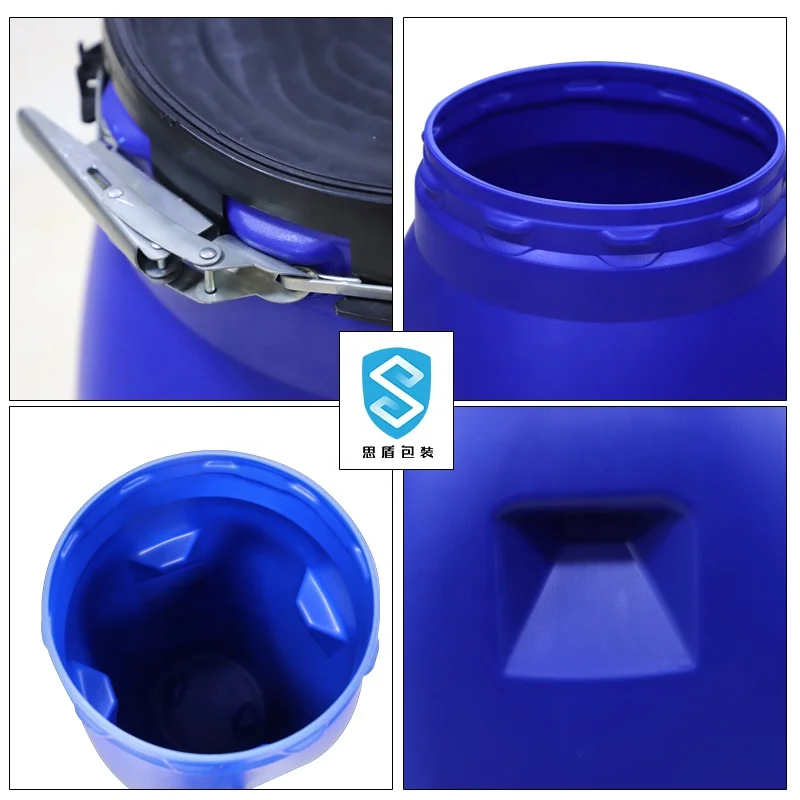  110 л пластиковый квадратный jerrycan HDPE синий барабан с открытым верхом кг ведро под заказ литров бак для химической пищевой