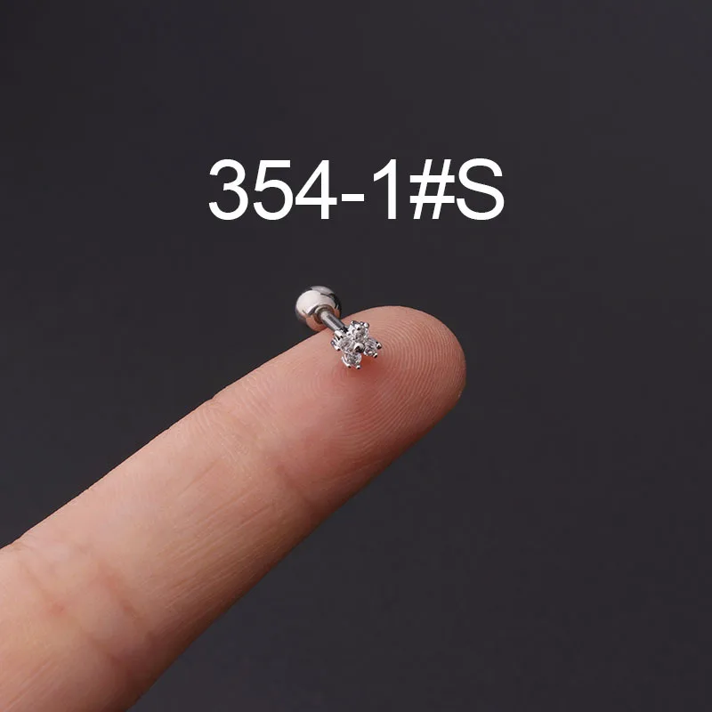 Fengshang Fashion Gold Silver Earring CZ Geometric Piercing Earring Jewelry Wholesale Designer Ear Stud Earrings For Women