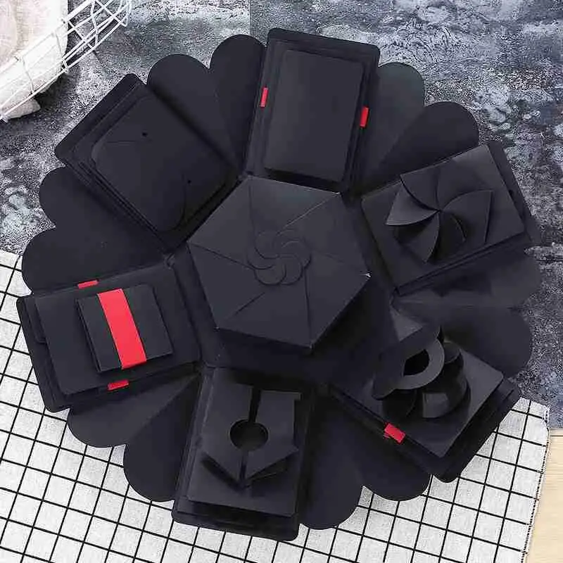 Surprise Packaging Table Gift Card Pop up Box Handmade Coated Paper Gift & Craft Air / Sea / Express Explosion Box Embossing