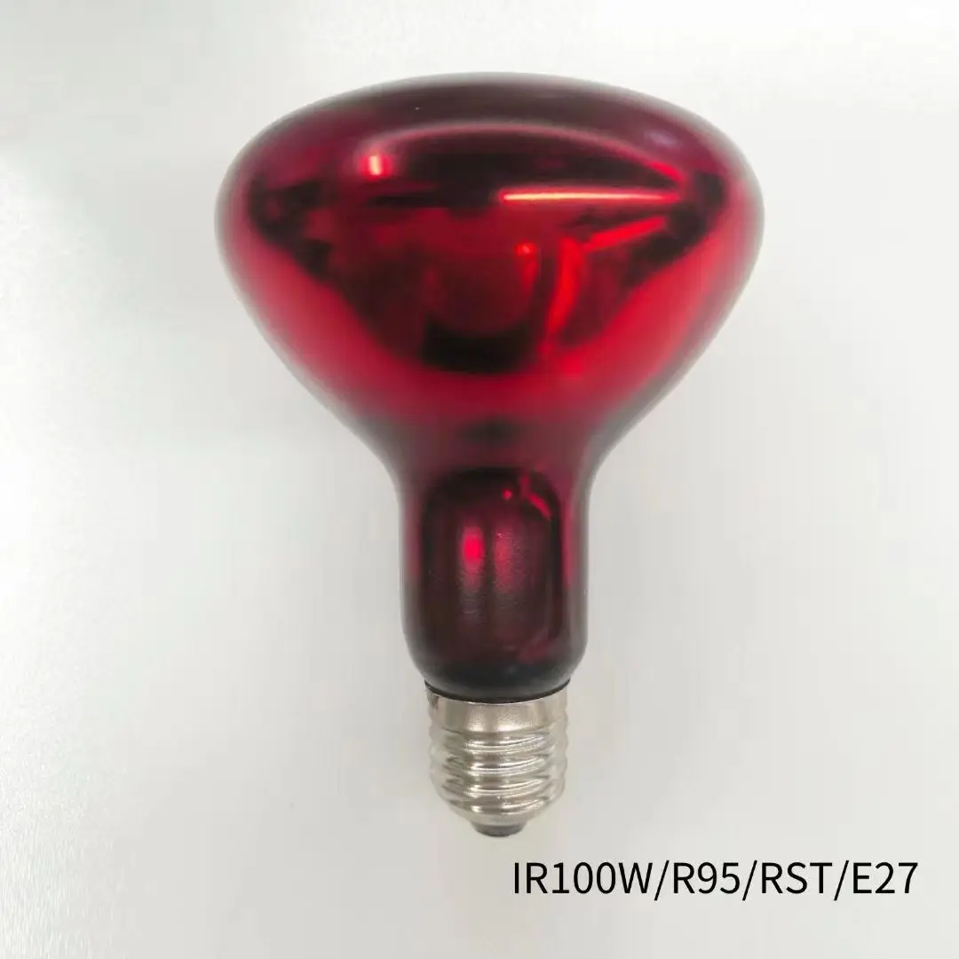 Heat Lamp Red Infrared Bulbs PAR38 130V 230V 125W 150W E27 Glass Lamp Bulb for Food Service, Brooder Bulb, Chicks, Pet, Bathroom
