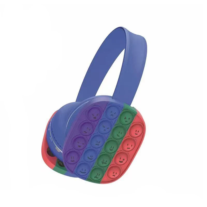 New Headphone Goston Stereo Headset Wireless Earphone Decompress Bubble Fidget Toys Luminous Popit Fidget Toy for Kid