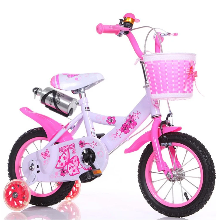 
High steel frame kids girls cycle 12 14 16 18 inch children bicycle / New Pink Unique Kids Bike / Baby Girl Cycle for children 
