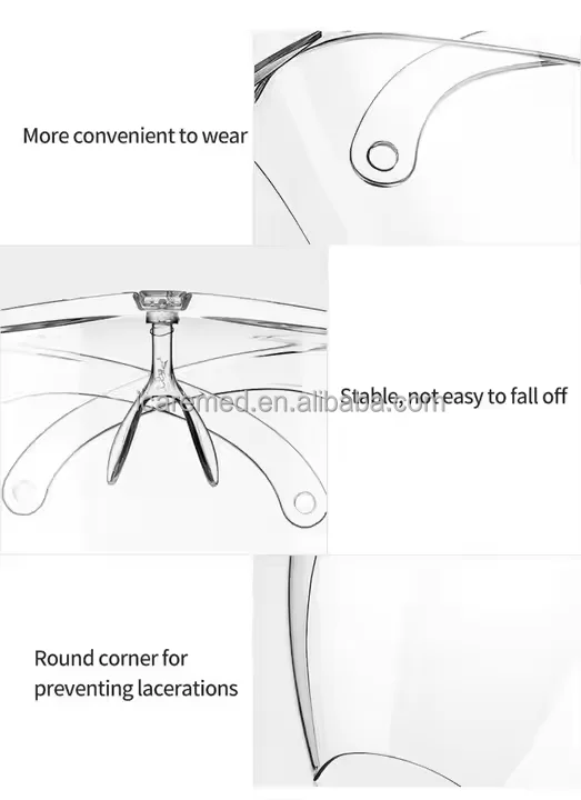 Factory Price Popular Durable Transparent Eye Protective  Anti Fog Eye Protection Face Shield