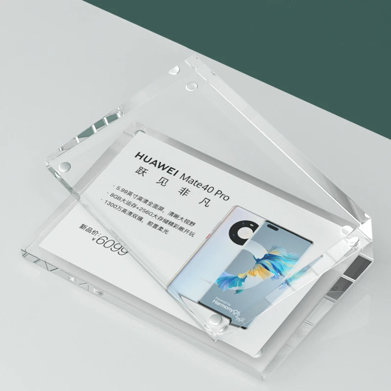 Factory wholesale Retail display props plastic price tag holders store price label tag. High quality acrylic price tag misource