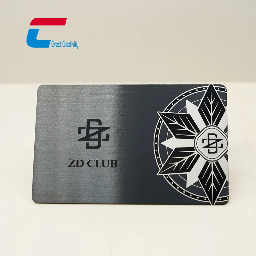 Personalized custom luxury stainless steel card hidden chip business card metal hybrid nfc card