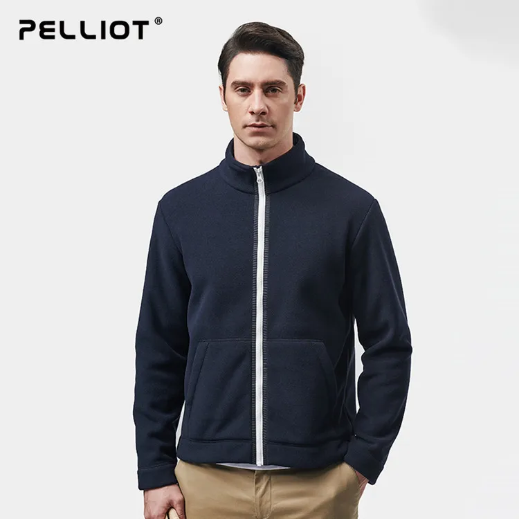 customized autumn outdoor hiking wear keep warm stand collar breathable light weight polar fleece jacket