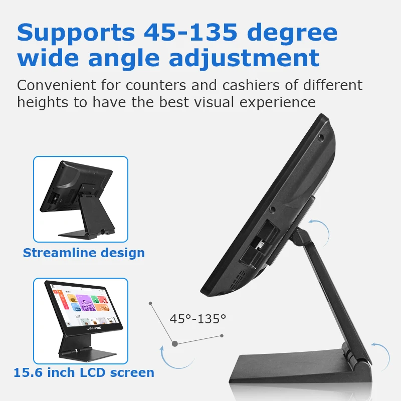 15 6 дюймов все в одном емкостный сенсорный экран pos-терминал windows pos одноэкранная система с i3 i5 CPU Большая распродажа России