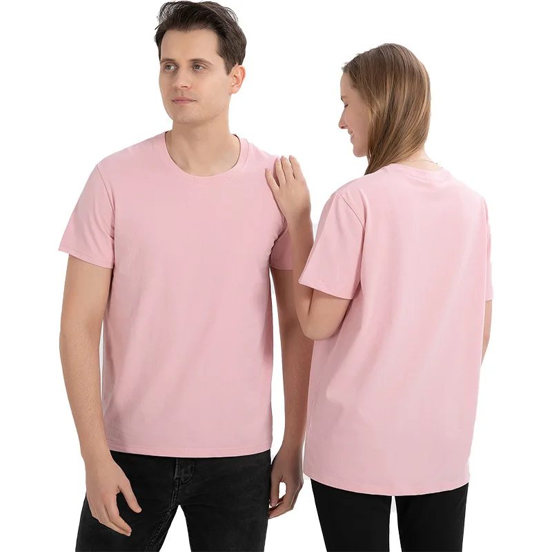 PMT-28 Short sleeve round neck combed 200g pure cotton T-shirt custom group clothing factory wholesale