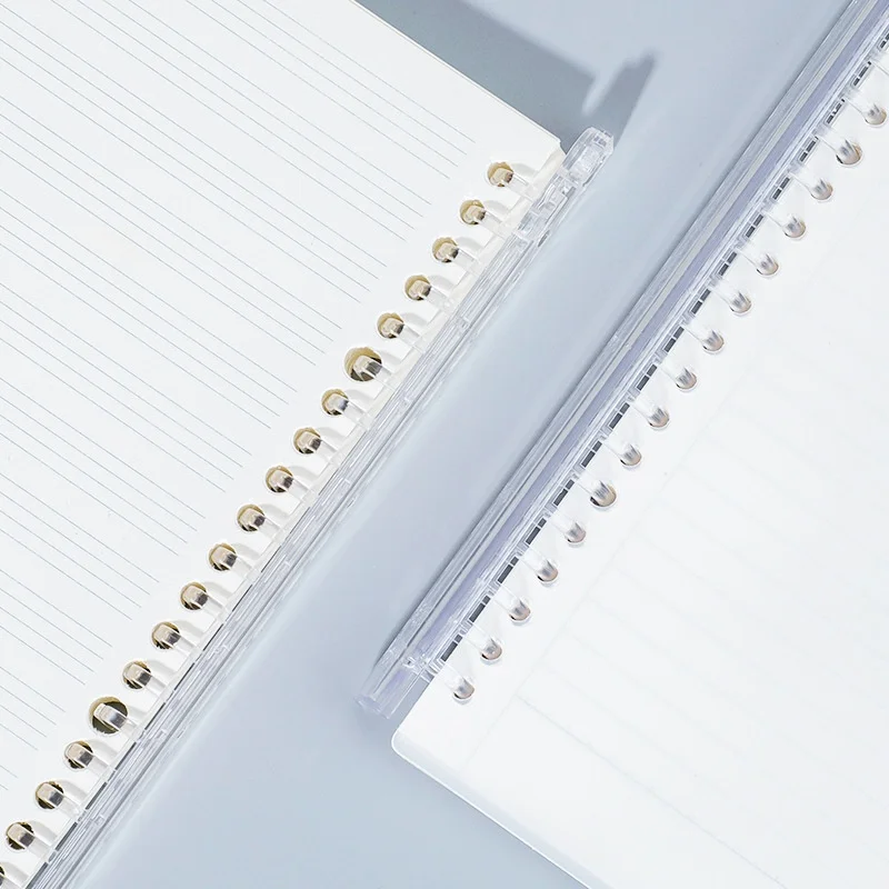 Multi-Color 26 Ring Binder Clip Transparent Edge Opening Plastic Loose Leaf Binding Office Paper Clips Usage