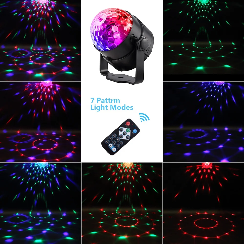 Hot Sale Party Lights Disco Strobe Light Crystal Magic Ball RGB Stage Light Cheap Price for Birthday Party Bar