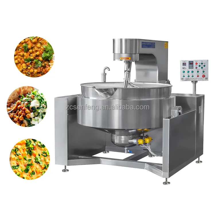 High Quality Full Automatic Electric Heating Curry Paste Cooking Jacketed Kettle Gas Cooking Mixer for Sauce