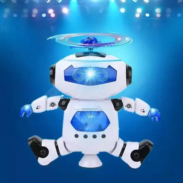 Custom LED Light PVC Electronic Robot Custom Movable Music Robot For Kids Children