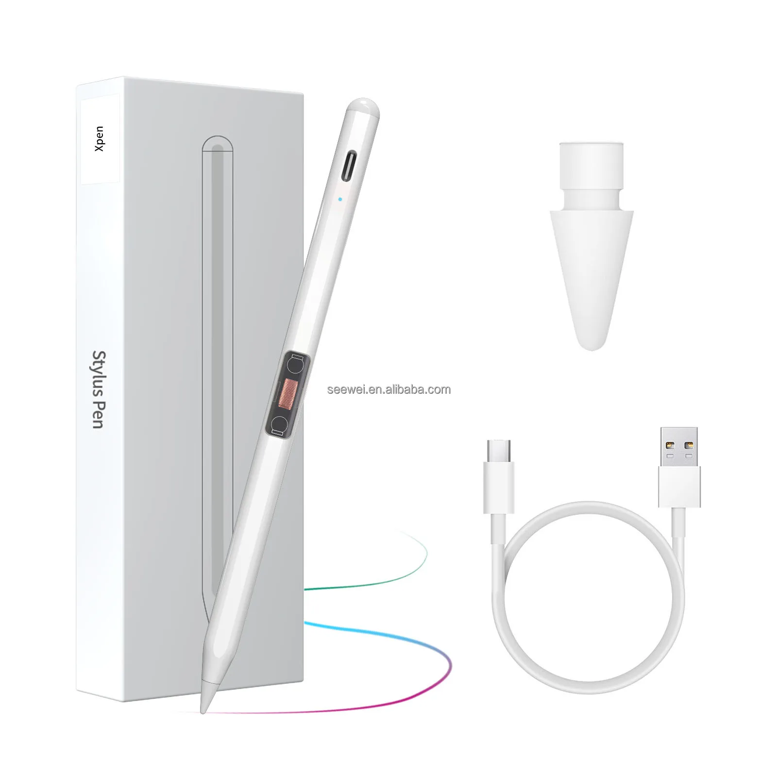 Stylus pen oblique writing Only Support ip-ad Above 2018 Portable touch pen with Magnetic charging