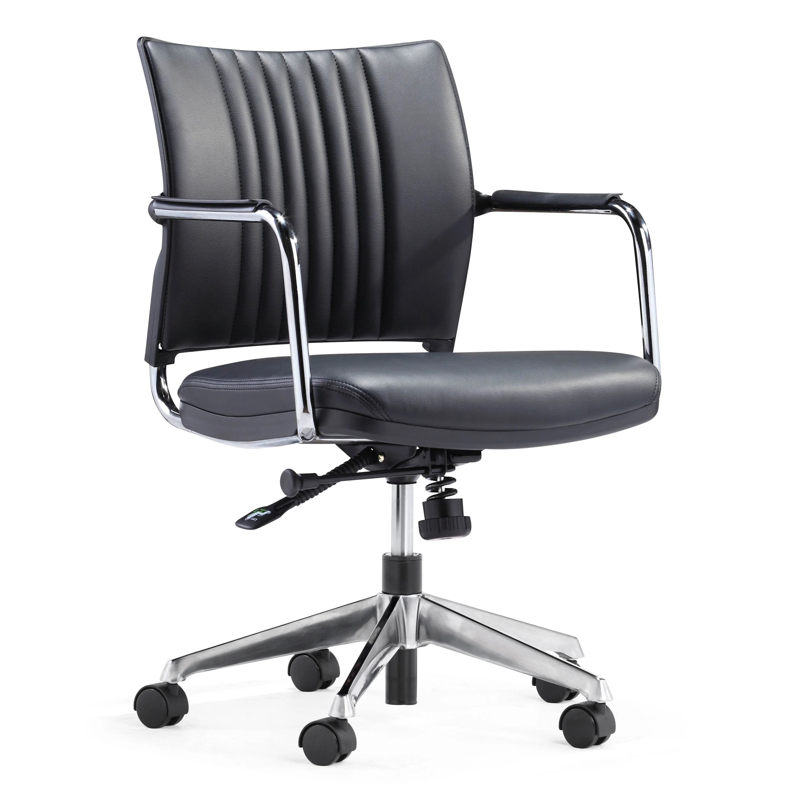 Office hotel project classical style brown genuine leather office chair for office