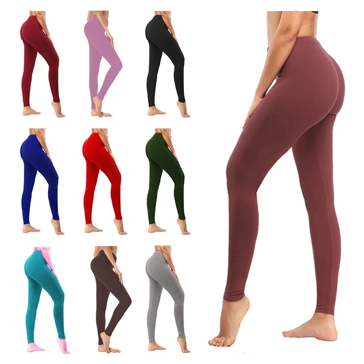 
Best selling low waist tights customized plus size 10 colors super softer daily wear leggings for woman 