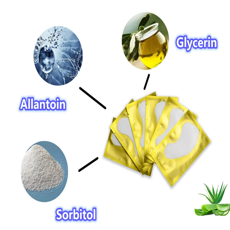 Hot Sale Private Label Logo Cotton Eye Pad Lint Free Under Gel Eye Pads For Eyelash Extensions