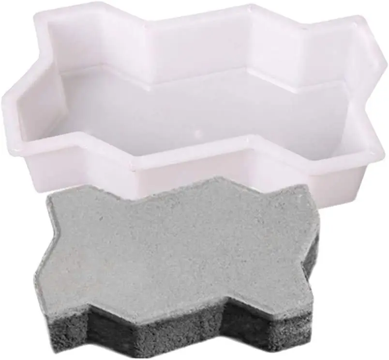 DIY Garden Plastic Path Paving Brick Mould Patio Path Maker Concrete Brick Mold Paving Stepping Cement Brick Stone Road Molds