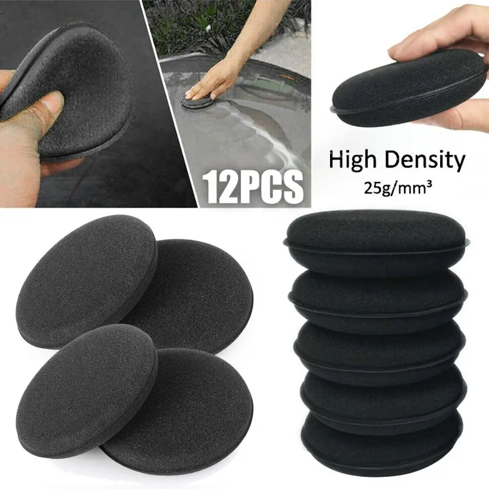 
12pcs High Density Car Waxing Polish Foam Sponge Detailing Applicator Pad 