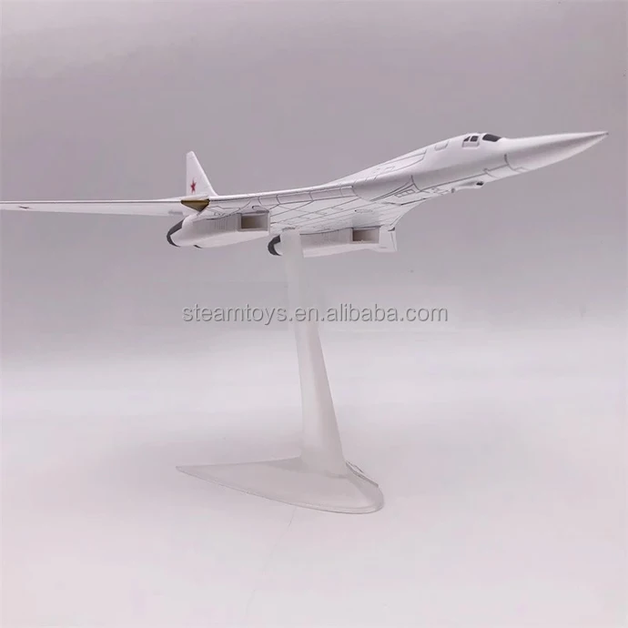 Tu-160 Blackjack Strategic Bomber with Landing Gear and Bracket Russia Aircraft Metal Military Model Diecast Plane Model