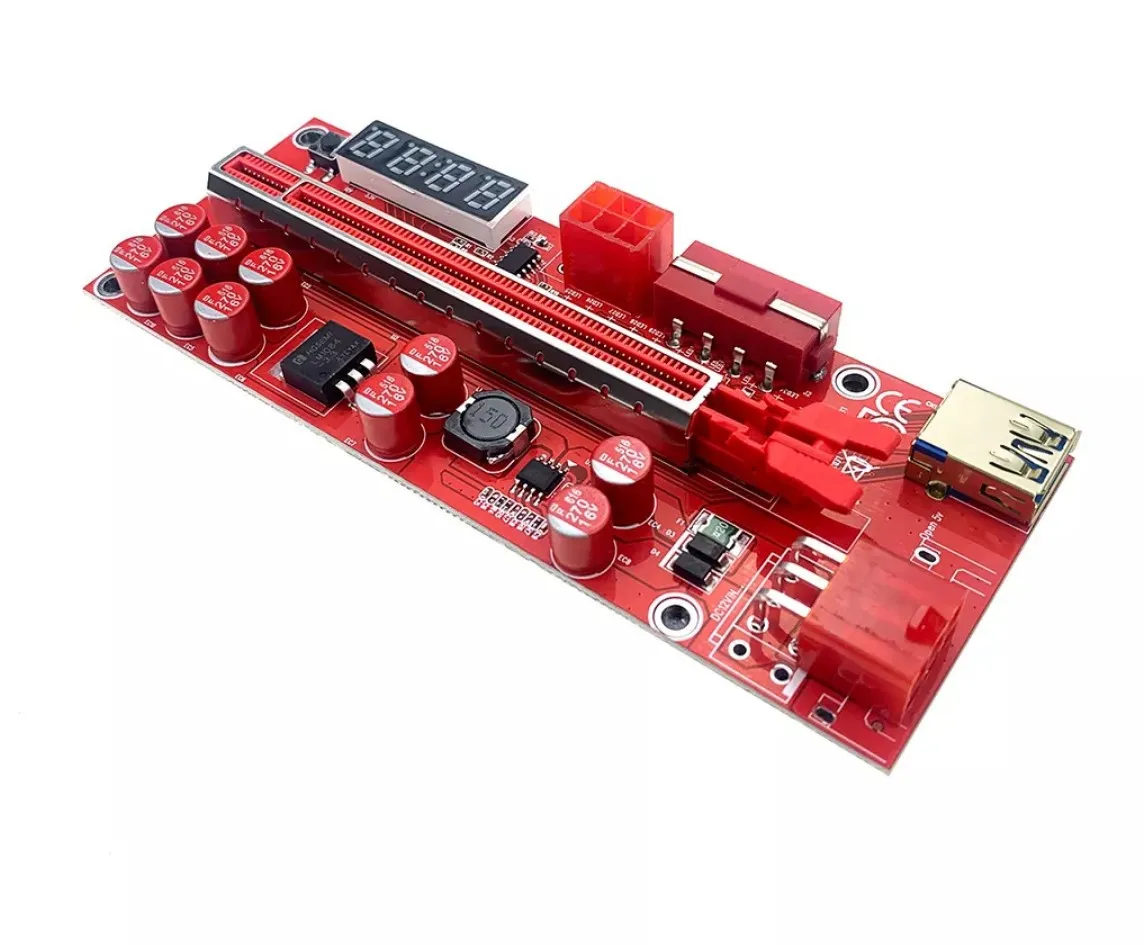 Hot Selling PCI Express x1 x16 USB 3.0 Cable 10 Capacitors V014 Pro PCI-E Riser Card Adapter for GPU