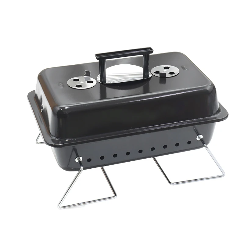 Outdoor Bbq Square Portable Mini Camping Charcoal Grill Table Top Bbq Grill For Travel Barbecue