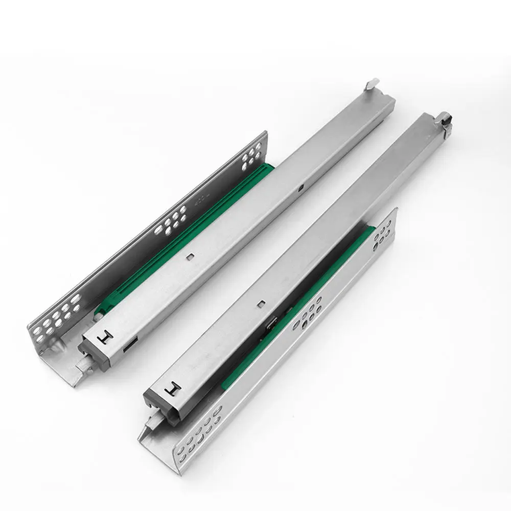 Roeasy 3 Fold Damper Basket Drawers Channel Push To Open Hidden Telescopic Rails Soft Close Undermount Concealed Drawer Slide