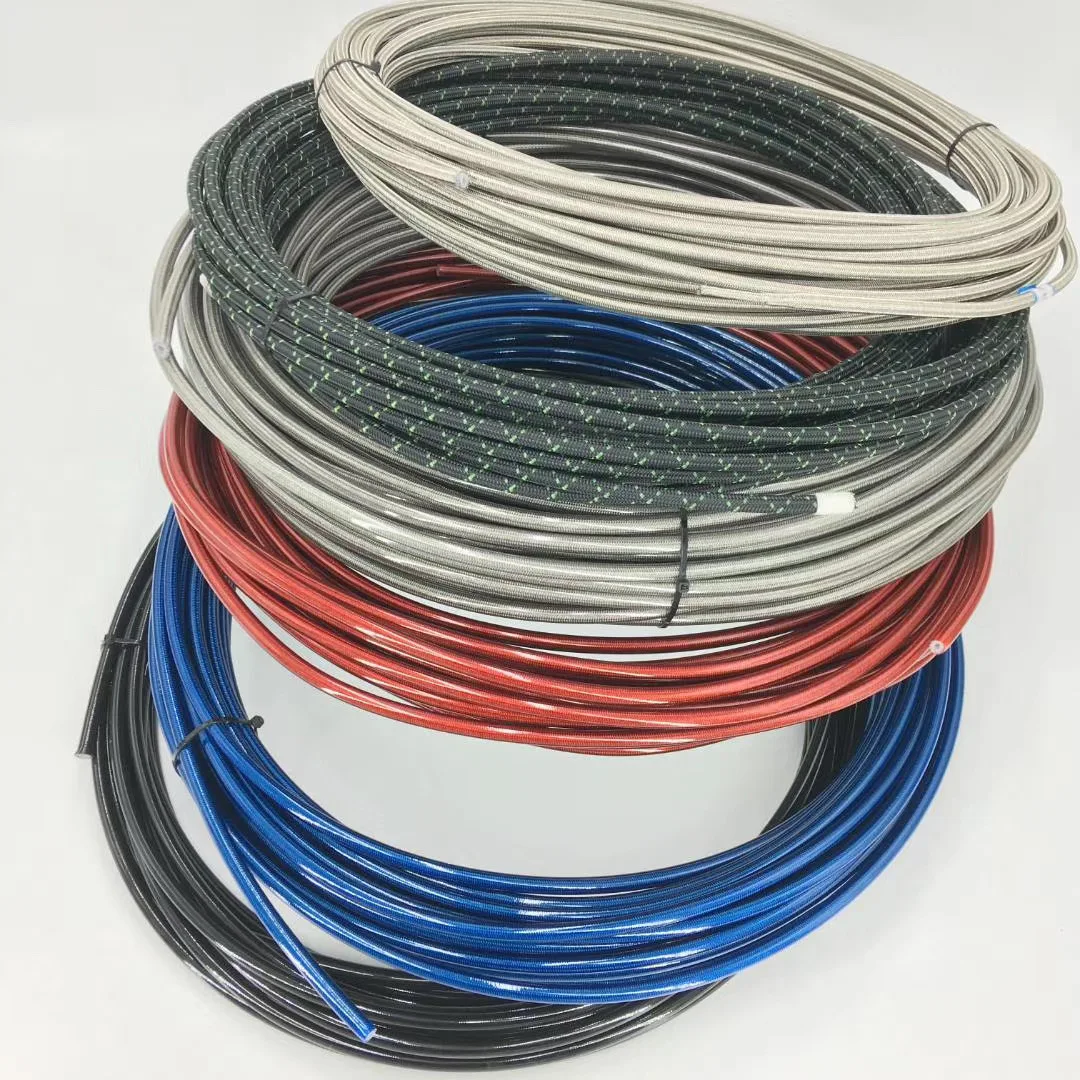 Superior SS(Stainless Steel) Braided PTFE NYLON Brake Hose 1/8 SAE J1401 DOT PU PVC Coating Customized Length Color Brake Pipe