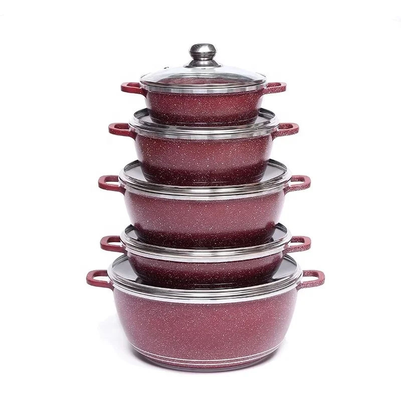 10  pieces clear glass cooking pot set